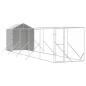 Preview: Outdoor-Hundezwinger mit Dach Silbern 2x10x2,5 m Stahl Verzinkt