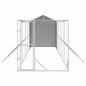 Preview: Outdoor-Hundezwinger mit Dach Silbern 2x10x2,5 m Stahl Verzinkt