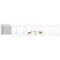 Preview: Outdoor-Hundezwinger mit Dach Silbern 10x10x2,5m Stahl Verzinkt