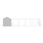 Preview: Outdoor-Hundezwinger mit Dach Silbern 10x10x2,5m Stahl Verzinkt