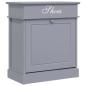 Preview: Schuhschrank Grau 50 x 28 x 58 cm Paulownia Holz