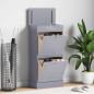 Preview: ARDEBO.de - Schuhschrank Grau 50 x 28 x 98 cm Paulownia Holz