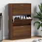 Preview: ARDEBO.de - Schuhschrank Braun Eichen-Optik 63x24x103 cm Holzwerkstoff