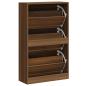 Preview: Schuhschrank Braun Eichen-Optik 63x24x103 cm Holzwerkstoff