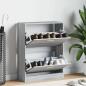 Preview: ARDEBO.de - Schuhschrank Grau Sonoma 63x24x81 cm Holzwerkstoff