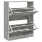 Preview: Schuhschrank Grau Sonoma 63x24x81 cm Holzwerkstoff