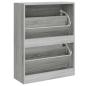 Preview: Schuhschrank Grau Sonoma 63x24x81 cm Holzwerkstoff