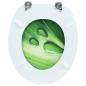 Preview: Toilettensitz mit Deckel MDF Gr?n Wassertropfen-Design