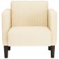 Preview: Sessel mit Armlehnen Creme 54 cm Cordstoff