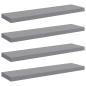 Preview: Schwebende Wandregale 4 Stk. Grau 90x23,5x3,8cm MDF