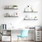 Preview: Schwebende Wandregale 4 Stk. Grau 90x23,5x3,8cm MDF