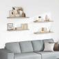 Preview: ARDEBO.de - Schwebende Wandregale 4 Stk. Eichefarben 90x23,5x3,8 cm MDF