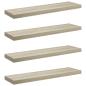 Preview: Schwebende Wandregale 4 Stk. Eichefarben 90x23,5x3,8 cm MDF