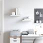 Preview: Schweberegale 2 Stk. Eichen-Optik und Weiß 40x23,5x3,8 cm MDF