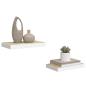 Preview: Schweberegale 2 Stk. Eichen-Optik und Weiß 40x23,5x3,8 cm MDF
