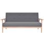 Preview: Sofa-Set 3-tlg. Stoff Dunkelgrau