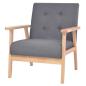 Preview: Sofa-Set 3-tlg. Stoff Dunkelgrau