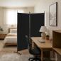 Preview: ARDEBO.de - 2-tlg. Paravent Schwarz 175x180 cm Stoff