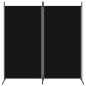 Preview: 2-tlg. Paravent Schwarz 175x180 cm Stoff