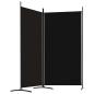 Preview: 2-tlg. Paravent Schwarz 175x180 cm Stoff