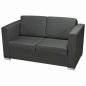 Preview: Sofa 2-Sitzer Stoff Dunkelgrau