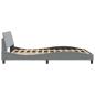 Preview: Bettgestell Dover Hellgrau 135x190 cm Stoff