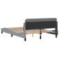 Preview: Bettgestell Dover Hellgrau 135x190 cm Stoff