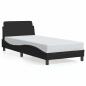 Preview: Bettgestell Dover Schwarz 90x190 cm Stoff