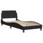Preview: Bettgestell Dover Schwarz 90x190 cm Stoff