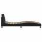 Preview: Bettgestell Dover Schwarz 90x190 cm Stoff