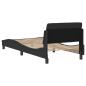 Preview: Bettgestell Dover Schwarz 90x190 cm Stoff