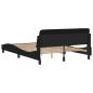 Preview: Bettgestell Dover Schwarz 135x190 cm Stoff