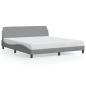 Preview: Bettgestell Dover Hellgrau 180x200 cm Stoff