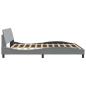 Preview: Bettgestell Dover Hellgrau 180x200 cm Stoff