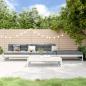 Preview: ARDEBO.de - 4-tlg. Garten-Lounge-Set Weiß Massivholz Kiefer