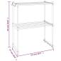 Preview: Mikrowellenregal Wei? 51x27x63 cm Aluminium