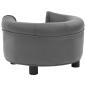 Preview: Hundesofa Grau 48x48x32 cm Plüsch und Kunstleder