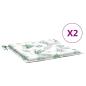 Preview: Sitzkissen 2 Stk. Blattmuster 50x50x3 cm Stoff