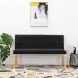 Preview: ARDEBO.de - Bank 140 cm Schwarz Samt