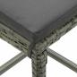 Preview: Barhocker mit Kissen 2 Stk. Grau Poly Rattan