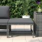 Preview: Modular-Fußhocker mit Kissen Grau Poly Rattan