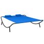 Preview: ARDEBO.de - Sonnenliege Stoff Blau