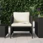 Preview: Gartensofa mit Kissen Schwarz Poly Rattan
