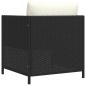 Preview: Gartensofa mit Kissen Schwarz Poly Rattan