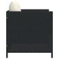 Preview: Gartensofa mit Kissen Schwarz Poly Rattan