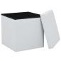 Preview: Hocker mit Stauraum Wei? Kunstleder