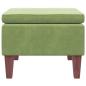 Preview: Hocker mit Holzbeinen Hellgr?n Samt