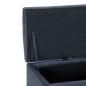 Preview: Bank mit Staufach 116 cm Grau Wildleder-Optik