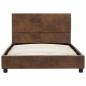 Preview: Bettgestell Braun Wildleder-Optik 100x200 cm