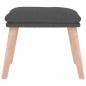Preview: Fußhocker Dunkelgrau 45x29,5x35 cm Stoff